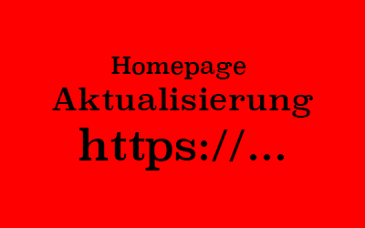 Aktualisierung der Homepage